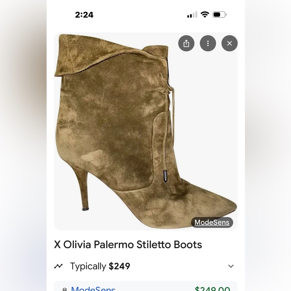 Aquazzura x Olivia Palermo Suede Stiletto Bootie